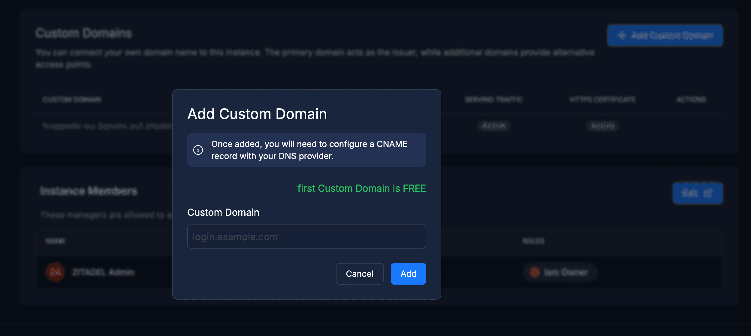 Add Custom Domain